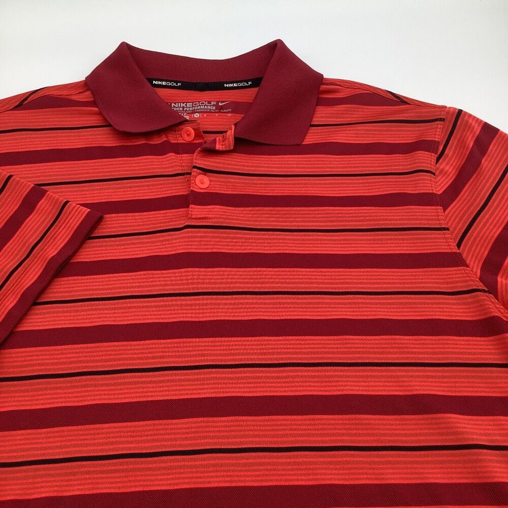 Nike Golf‎ Tour Performance Mens Short Sleeve Dri Fit Golf Polo Red Size Small